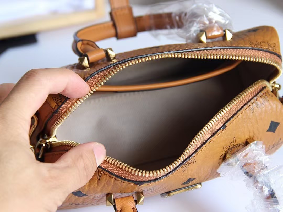 【MCM】Essential Visetos Origina ミニボストンバッグ 18.5*10.8CM-BRAND OFF