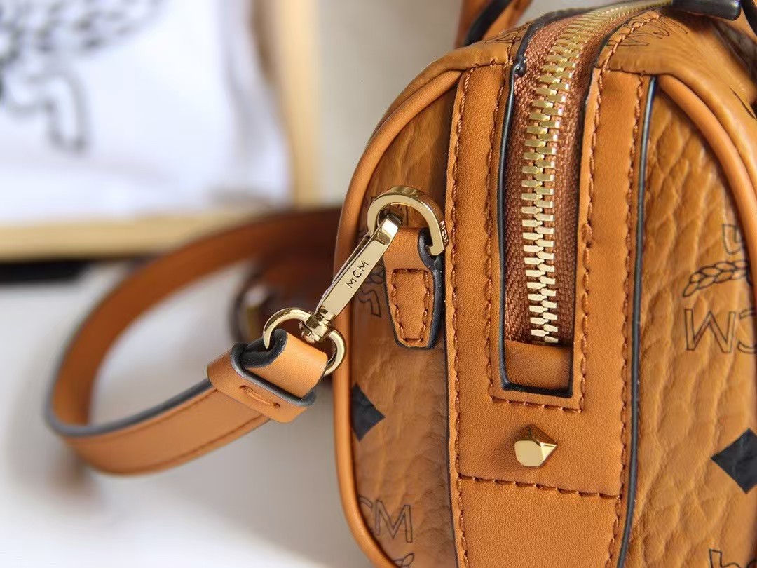 【MCM】Essential Visetos Origina ミニボストンバッグ 18.5*10.8CM-BRAND OFF