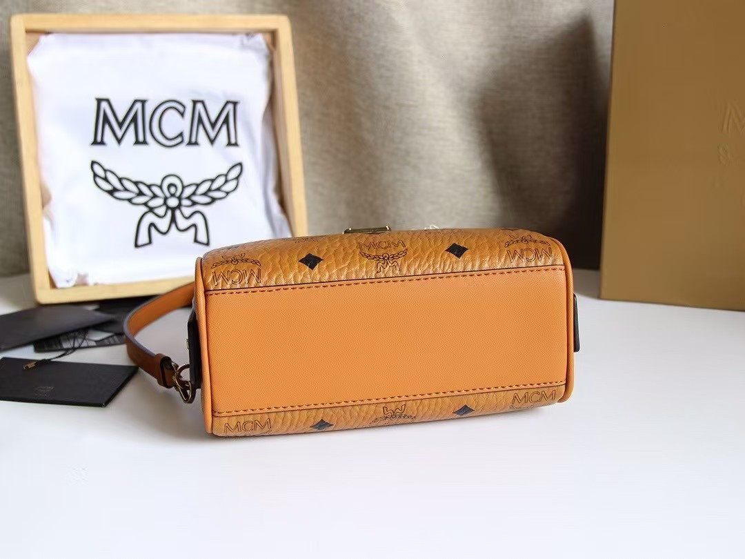 【MCM】Essential Visetos Origina ミニボストンバッグ 18.5*10.8CM-BRAND OFF