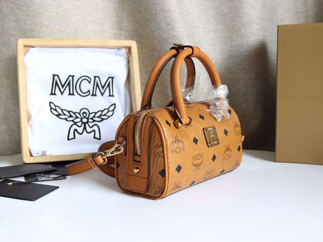 【MCM】Essential Visetos Origina ミニボストンバッグ 18.5*10.8CM-BRAND OFF