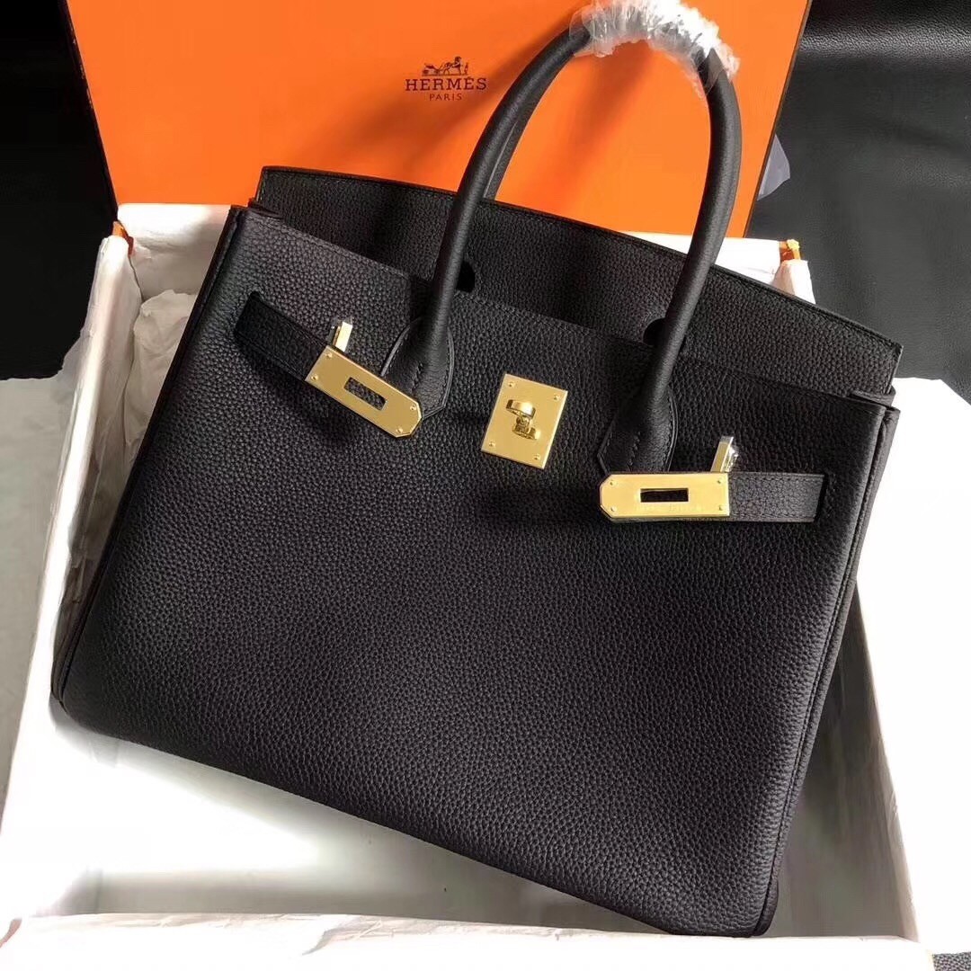 エルメス HERMES BIRKIN 30 NOIR 30*22*16CM-BRAND OFF