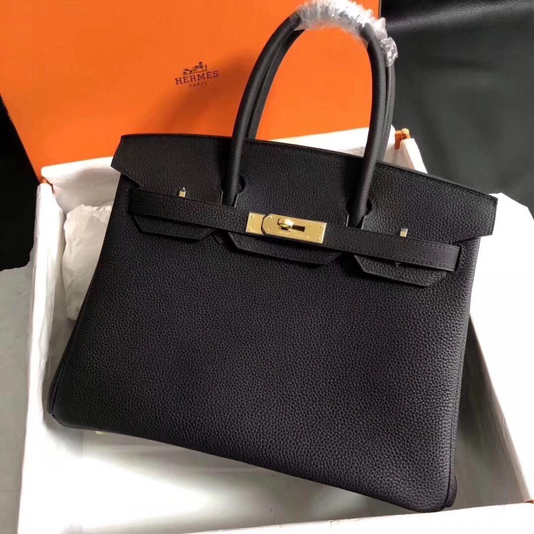 エルメス HERMES BIRKIN 30 NOIR 30*22*16CM-BRAND OFF