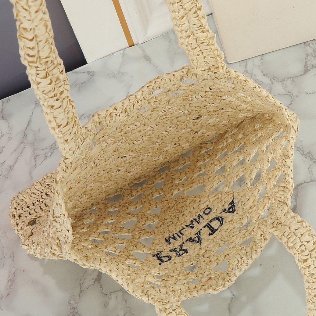 【PRADA旗艦店】プラダ わら編みバッグ 30*31CM-BRAND OFF