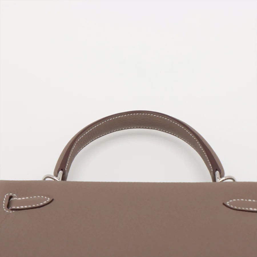 エルメス ケリー25 トゴ エトゥープ シルバー金具-BRAND OFF