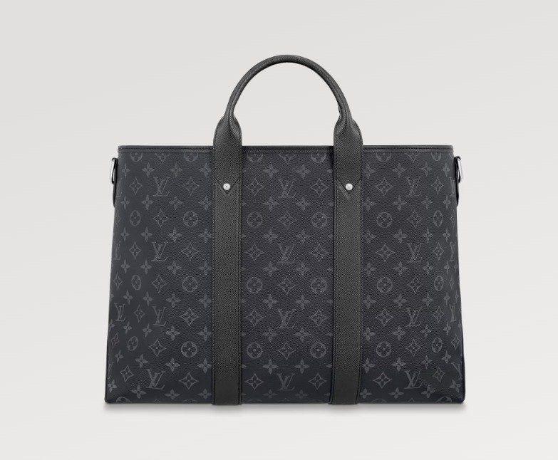 LOUIS VUITTON 機能的 ヴィトン トートバッグ ウィークエンド 白 黒 ビジネス M30919 M30937-BRAND OFF