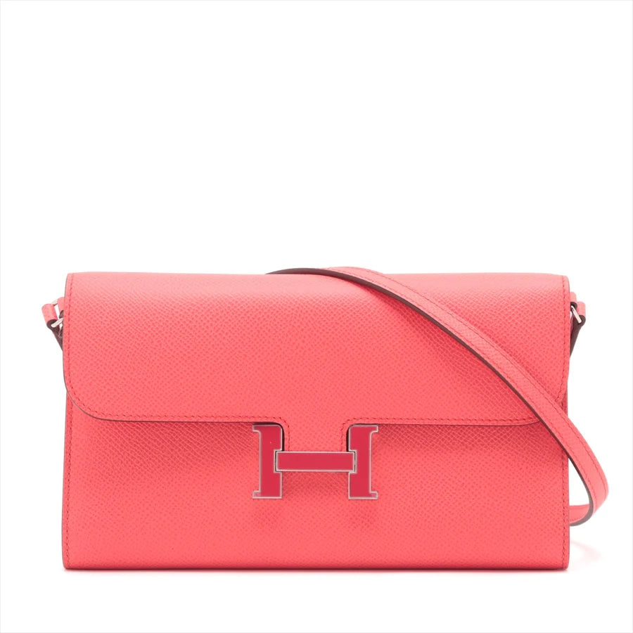 HERMES エルメス コンスタンスロング トゥーゴー ヴォーエプソン ブーゲンビリア シルバー金具-BRAND OFF