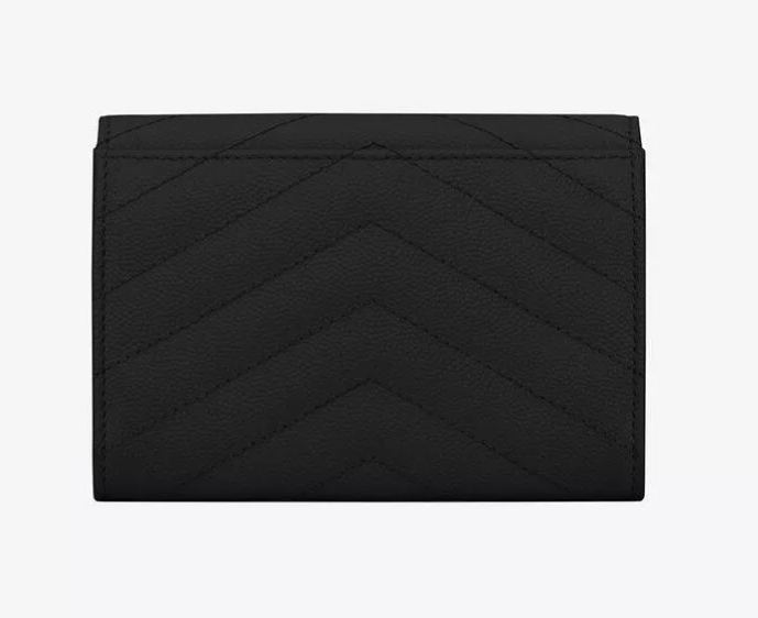 小MONOGRAM黒い粒状のラムレザー長財布-BRAND OFF