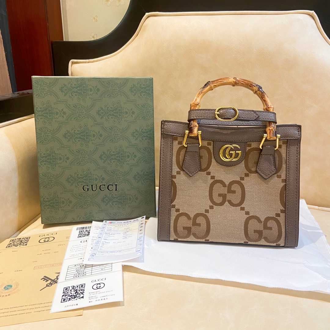 GUCCI 〔グッチ ダイアナ〕ミニ トートバッグ-BRAND OFF