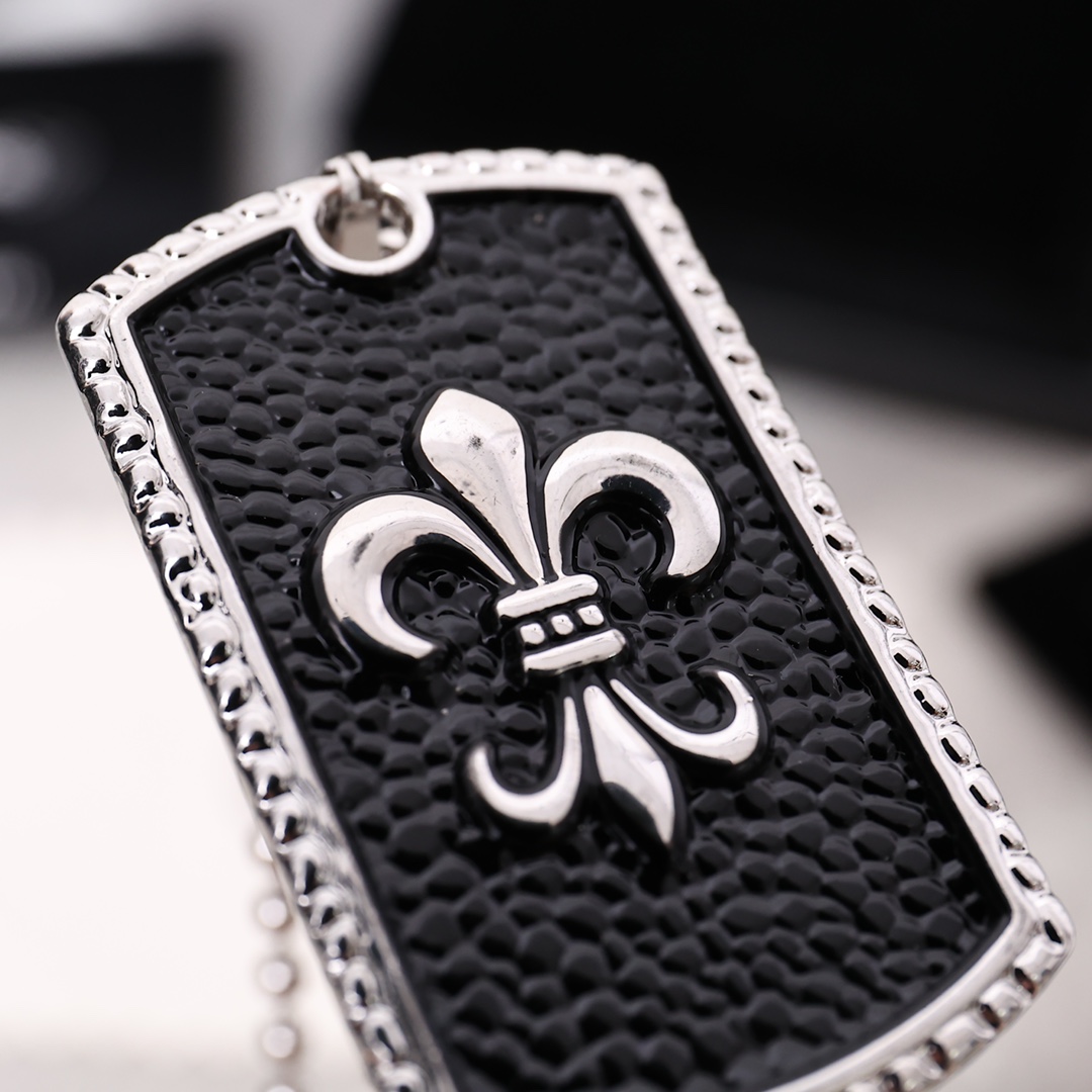 【Chrome Hearts】ネックレス、クロエ ハート ゴールド メッキ ミニ フレーム クロス ネックレス-BRAND OFF
