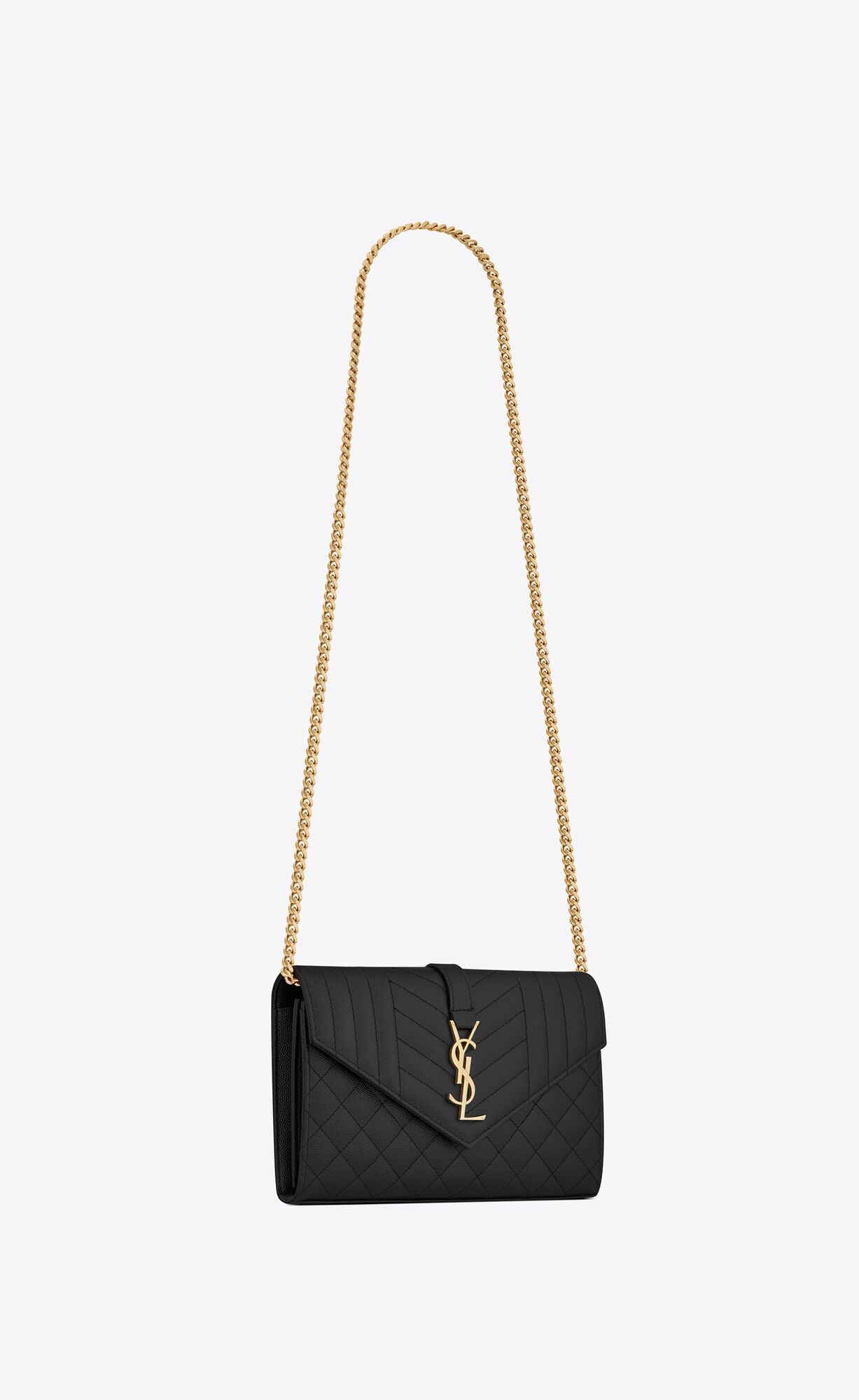 MONOGRAMMIXMATELASSÉグレインエンボスレザーチェーンウォレット-BRAND OFF