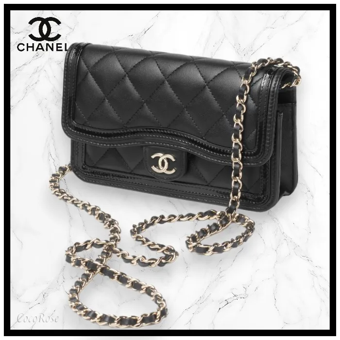 ◆CHANEL◆チェーン付フォンホルダー フラップ ショルダーバッグ AP3559 B14109 94305-BRAND OFF