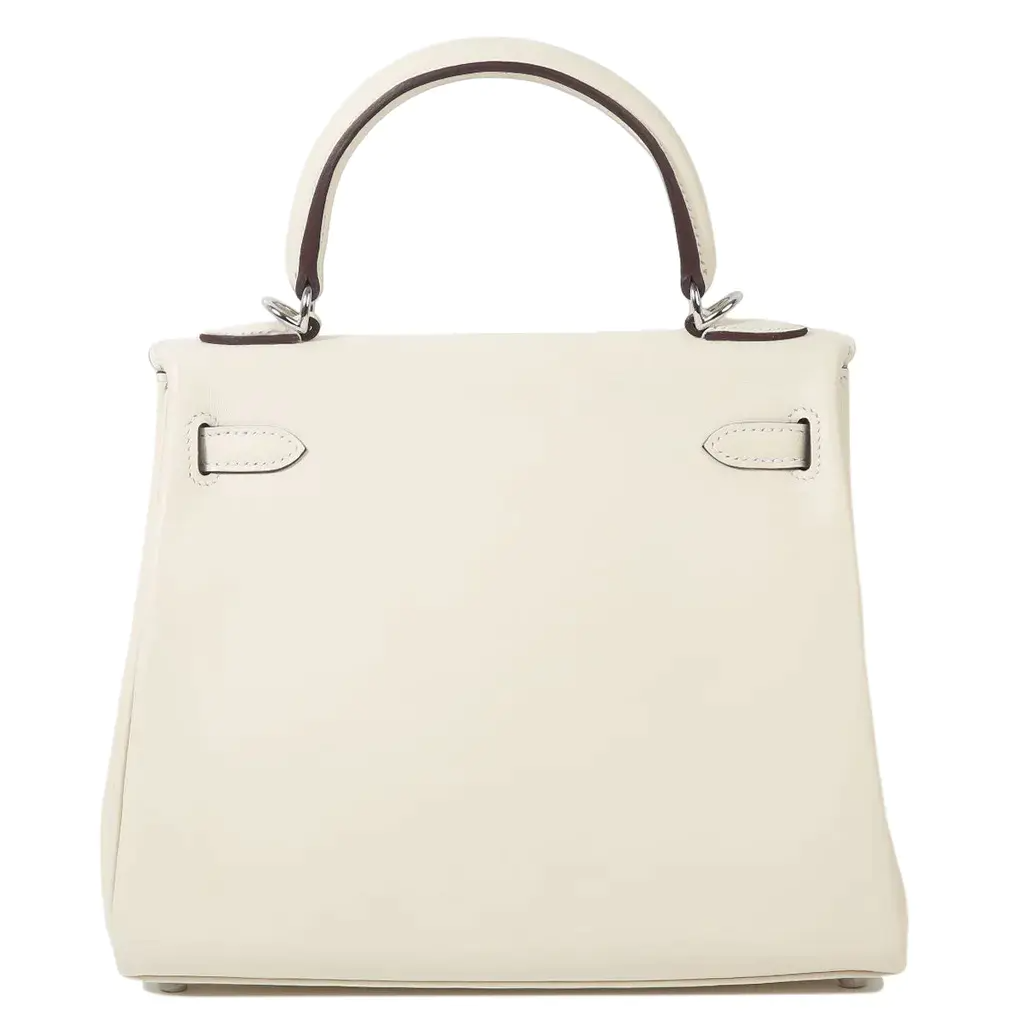 HERMÈS 愛馬仕 Kelly 25 限量塗鴉款 In & Out 凱莉包 I2 Nata 奶油白 Swift牛皮 銀扣-BRAND OFF