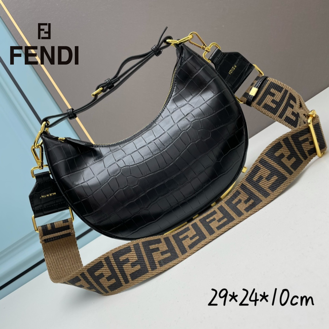 【FENDI公式 旗艦店】 フェンディ ショルダーバッグ 当日出荷 好評に付き再入荷！29*24.5*10CM-BRAND OFF