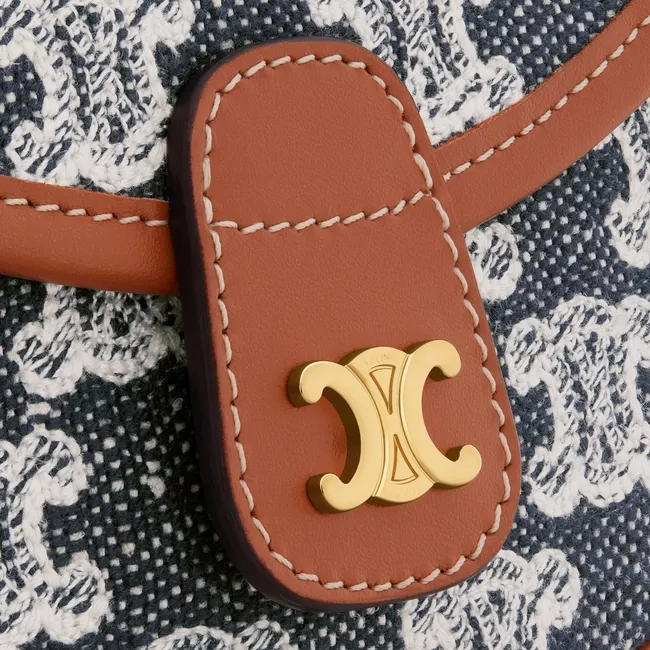 ミニ ブザス / トリオンフの刺繍入りテキスタイル-BRAND OFF