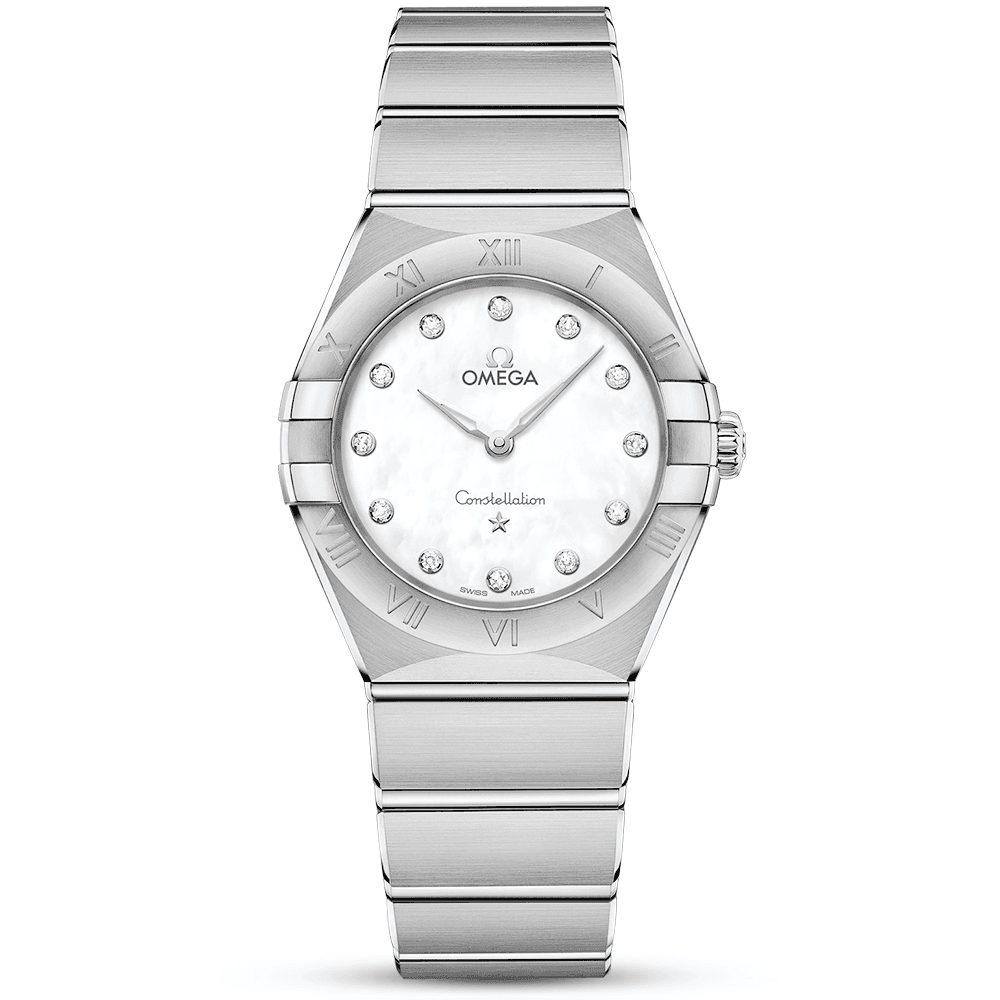 Constellation Manhattan 28mm White Diamond Dial Ladies Watch-BRAND OFF