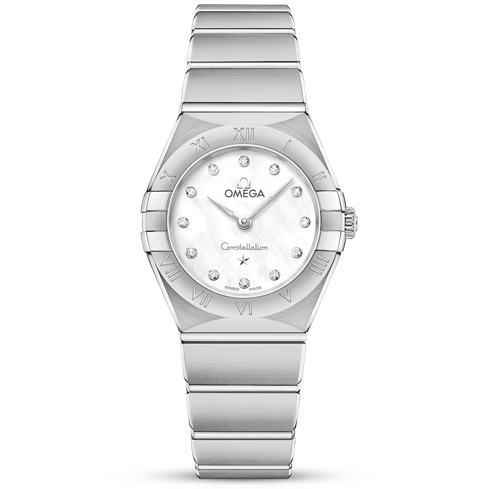 Constellation Manhattan 25mm White Mother of Pearl Diamond Dial Watch-BRAND OFF