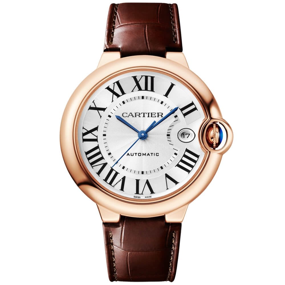 カルティエ バロン ブルー 18ct ローズゴールド 40mm 腕時計 WGBB0035-BRAND OFF