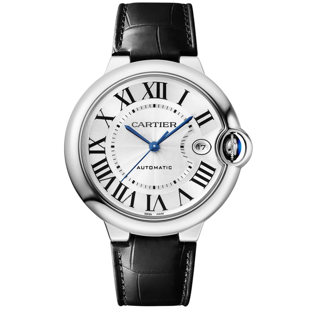 カルティエバロン ブルー 40mm シルバー ダイヤル自動巻き ウォッチ WSBB0039-BRAND OFF