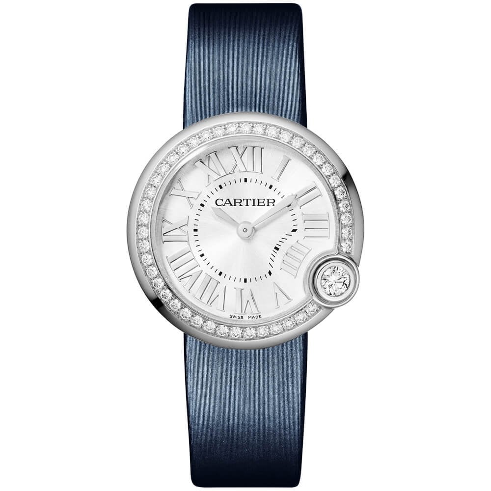 カルティエ バロンブラン ドゥ カルティエ 30mm ダイヤモンドセット ベゼル レディースウオッチ W4BL0003-BRAND OFF