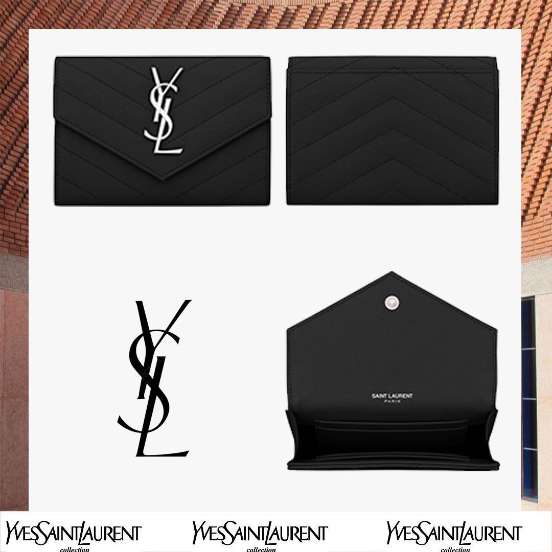 小MONOGRAM黒い粒状のラムレザー長財布-BRAND OFF