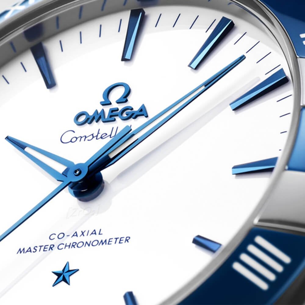 Constellation 41mm Steel & Ceramic White Ceramic Dial Automatic Strap Watch-BRAND OFF