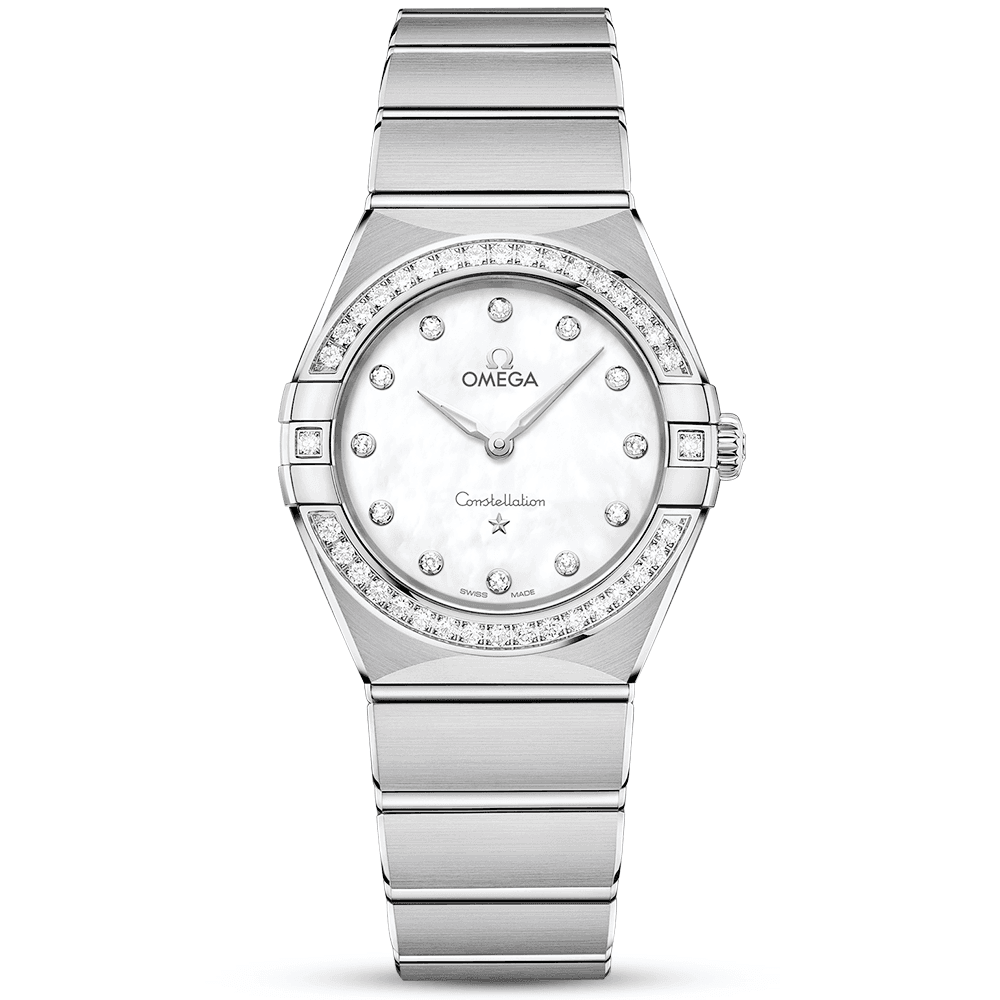 Constellation Manhattan 28mm Steel Diamond Dial and Bezel Watch-BRAND OFF