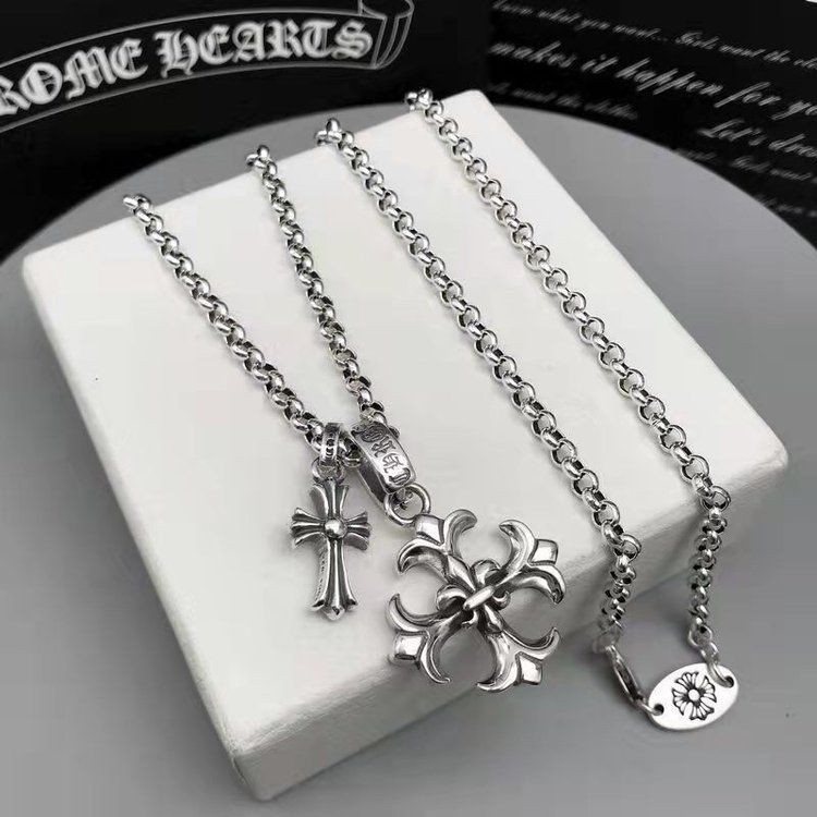 Chrome Hearts クロムハーツ クロスネックレス 55cm-BRAND OFF