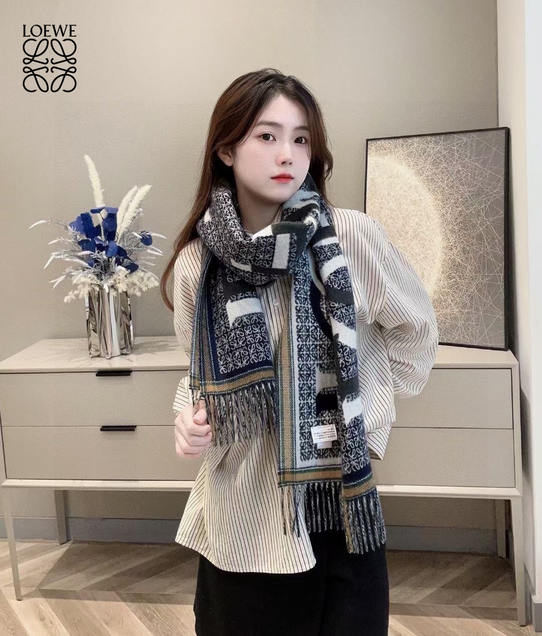 【LOEWE ロエベ】スカーフ 30*180CM   241207-BRAND OFF