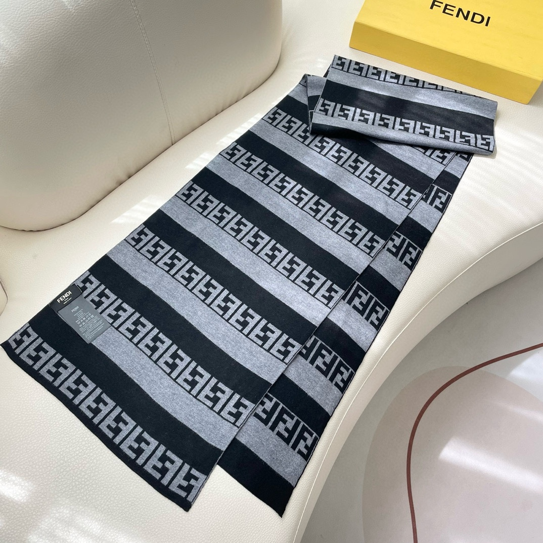 【FENDI  フェンディ】スカーフ 180*32CM   241207-BRAND OFF
