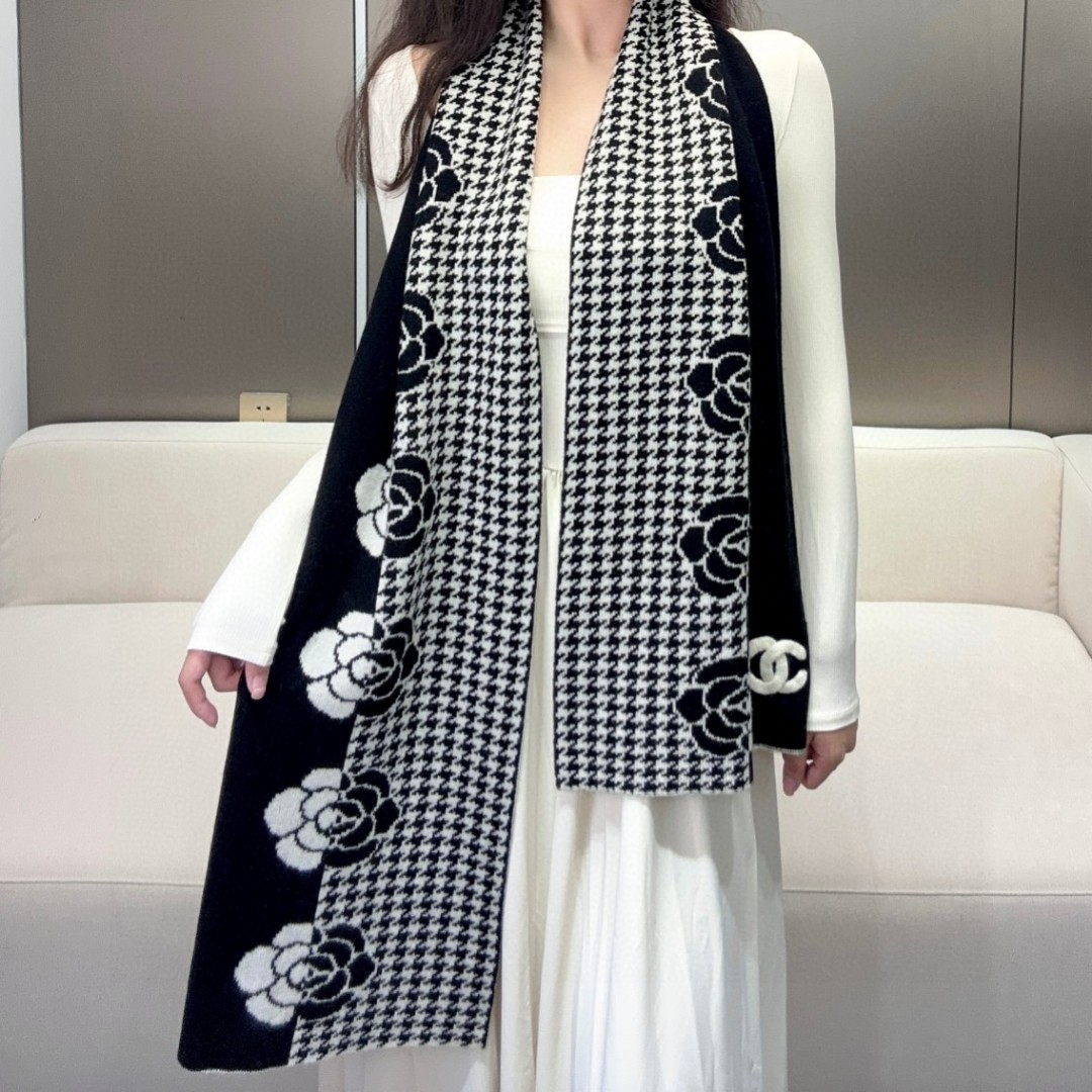 【CHANEL  シャネル 】スカーフ 33*180CM  241209-BRAND OFF