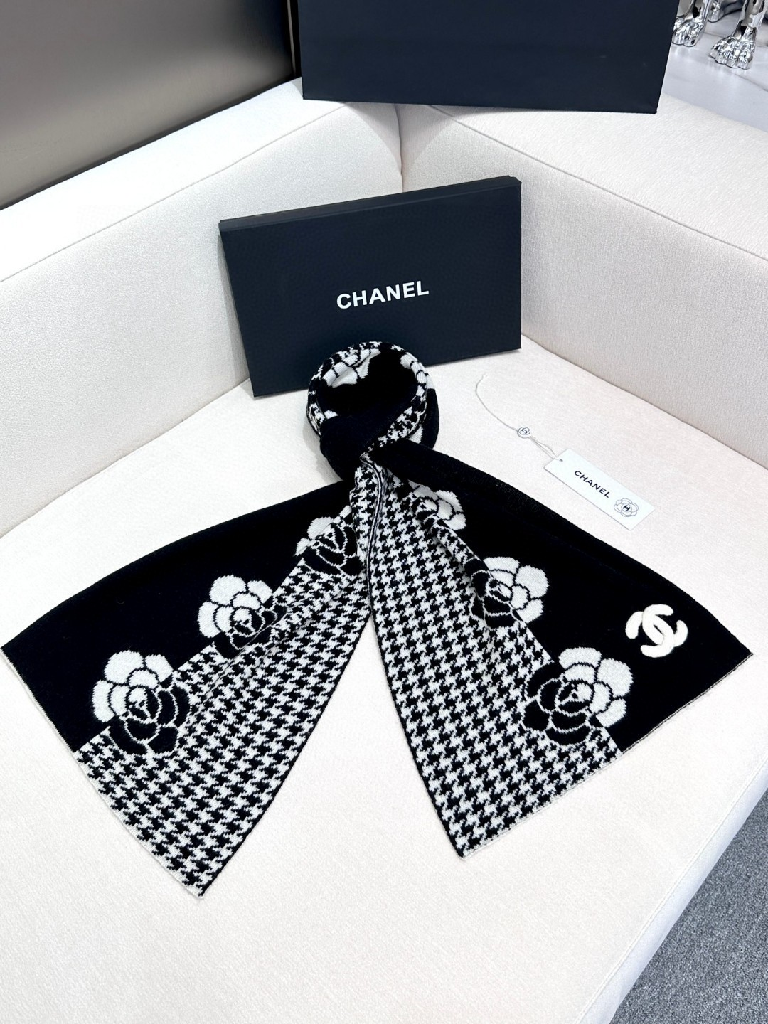 【CHANEL  シャネル 】スカーフ 33*180CM  241209-BRAND OFF