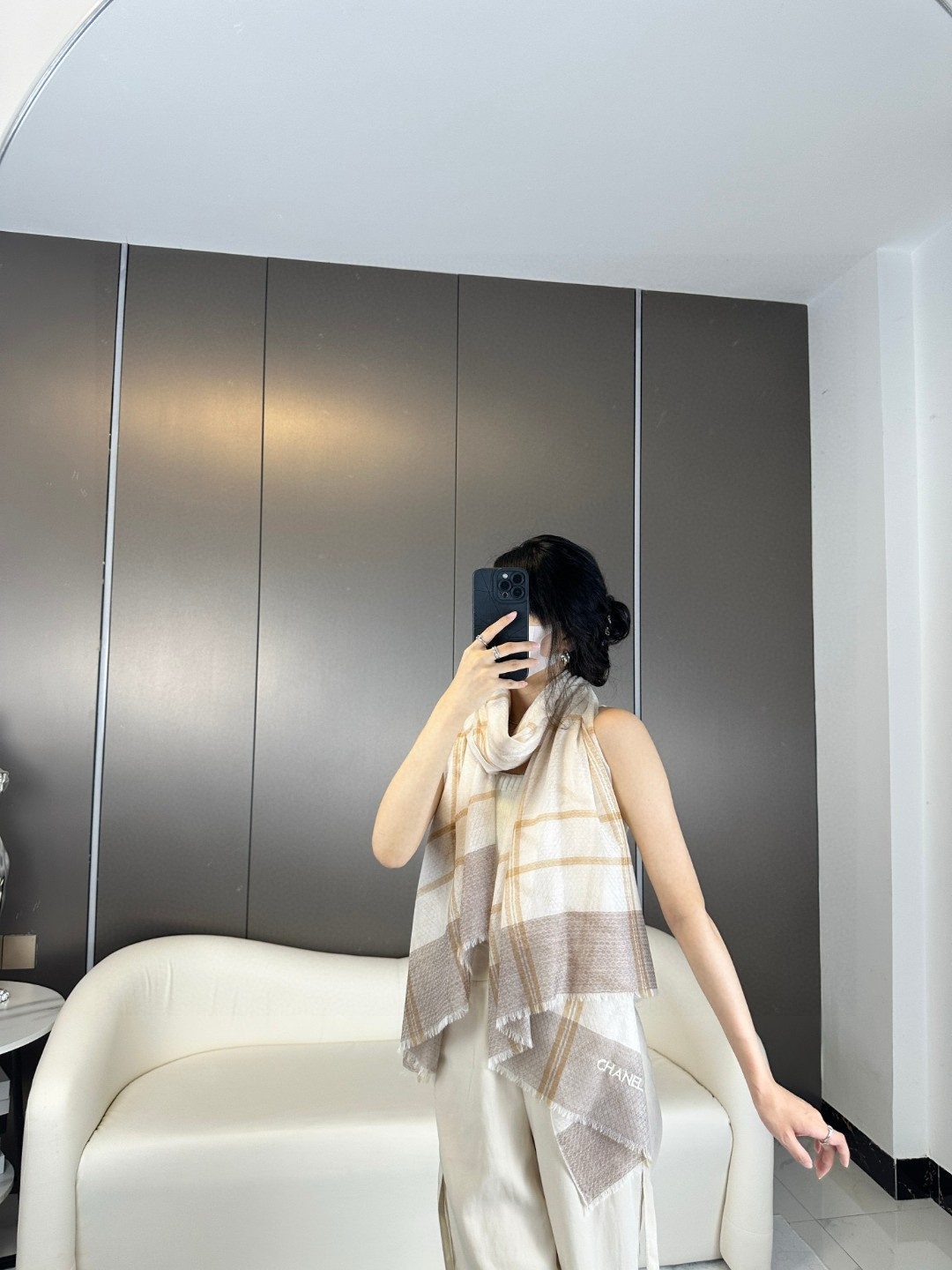 【CHANEL  シャネル 】スカーフ80*200CM  241209-BRAND OFF