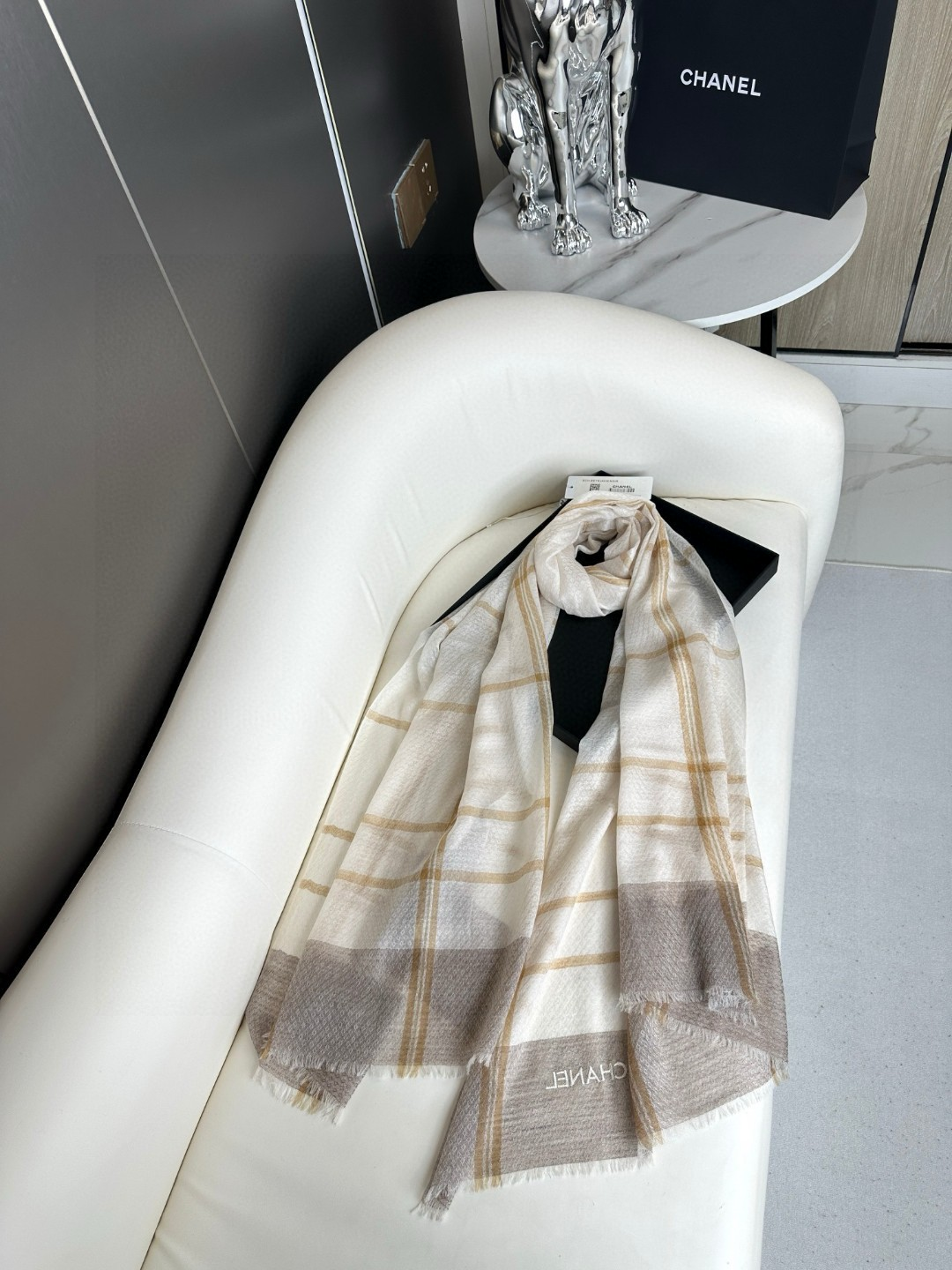 【CHANEL  シャネル 】スカーフ80*200CM  241209-BRAND OFF