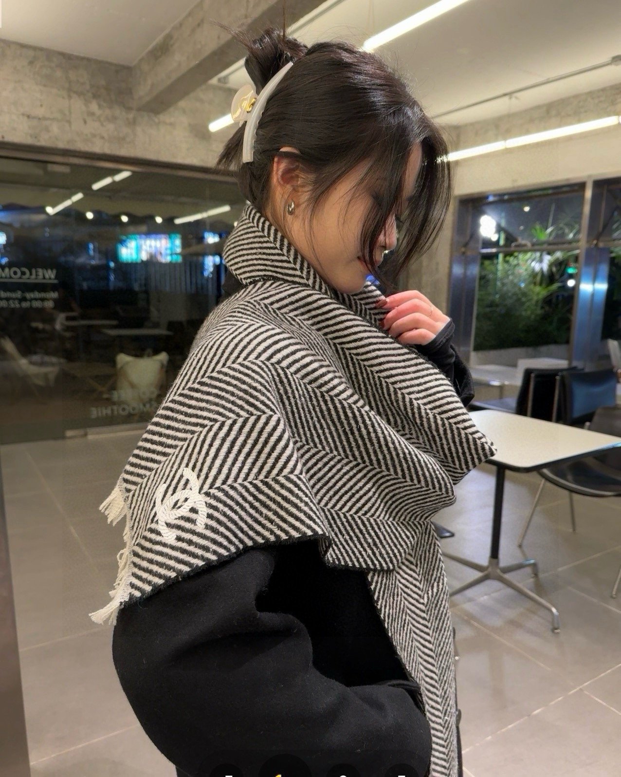【CHANEL  シャネル 】スカーフ35*180CM  241209-BRAND OFF