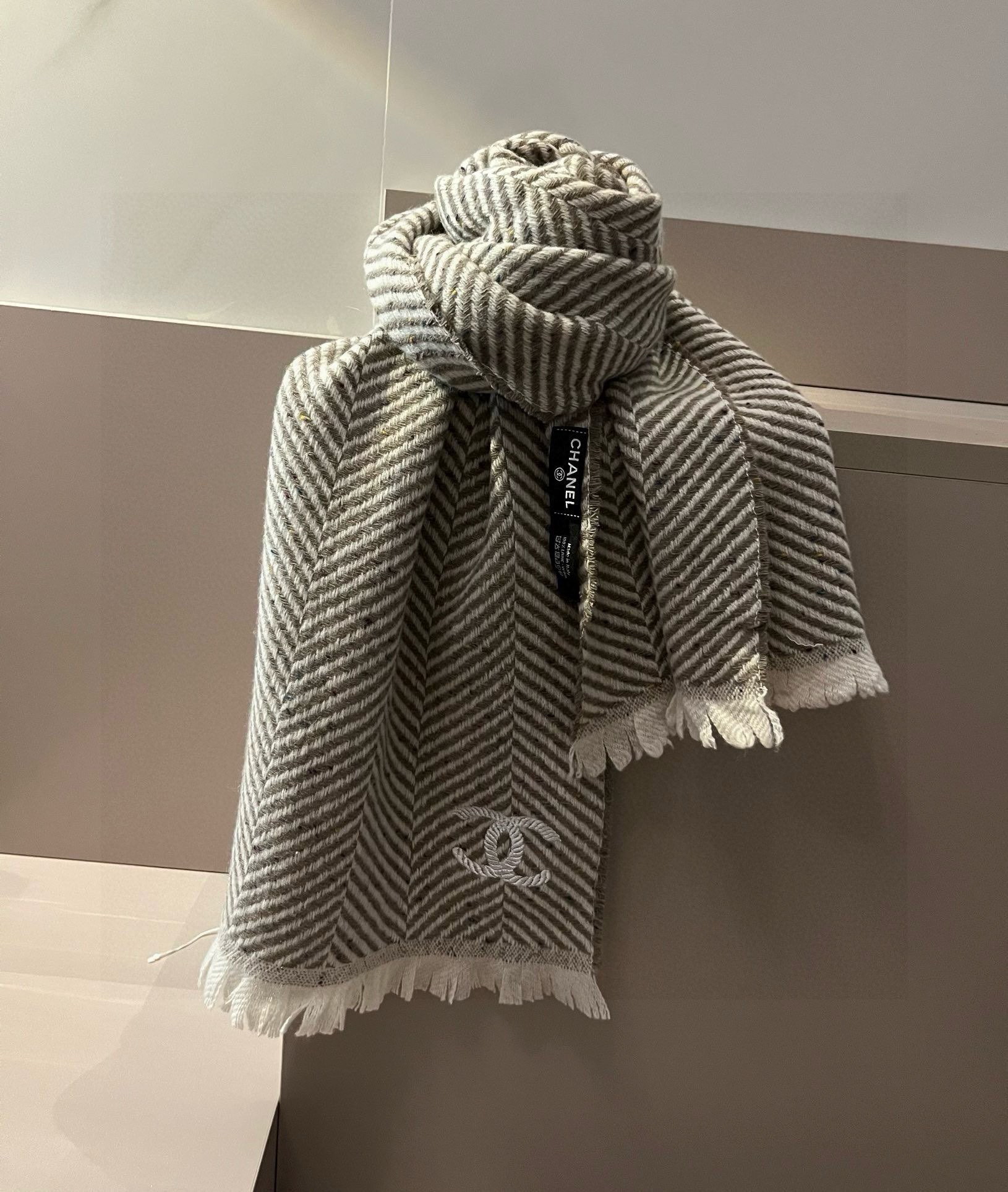 【CHANEL  シャネル 】スカーフ35*180CM  241209-BRAND OFF