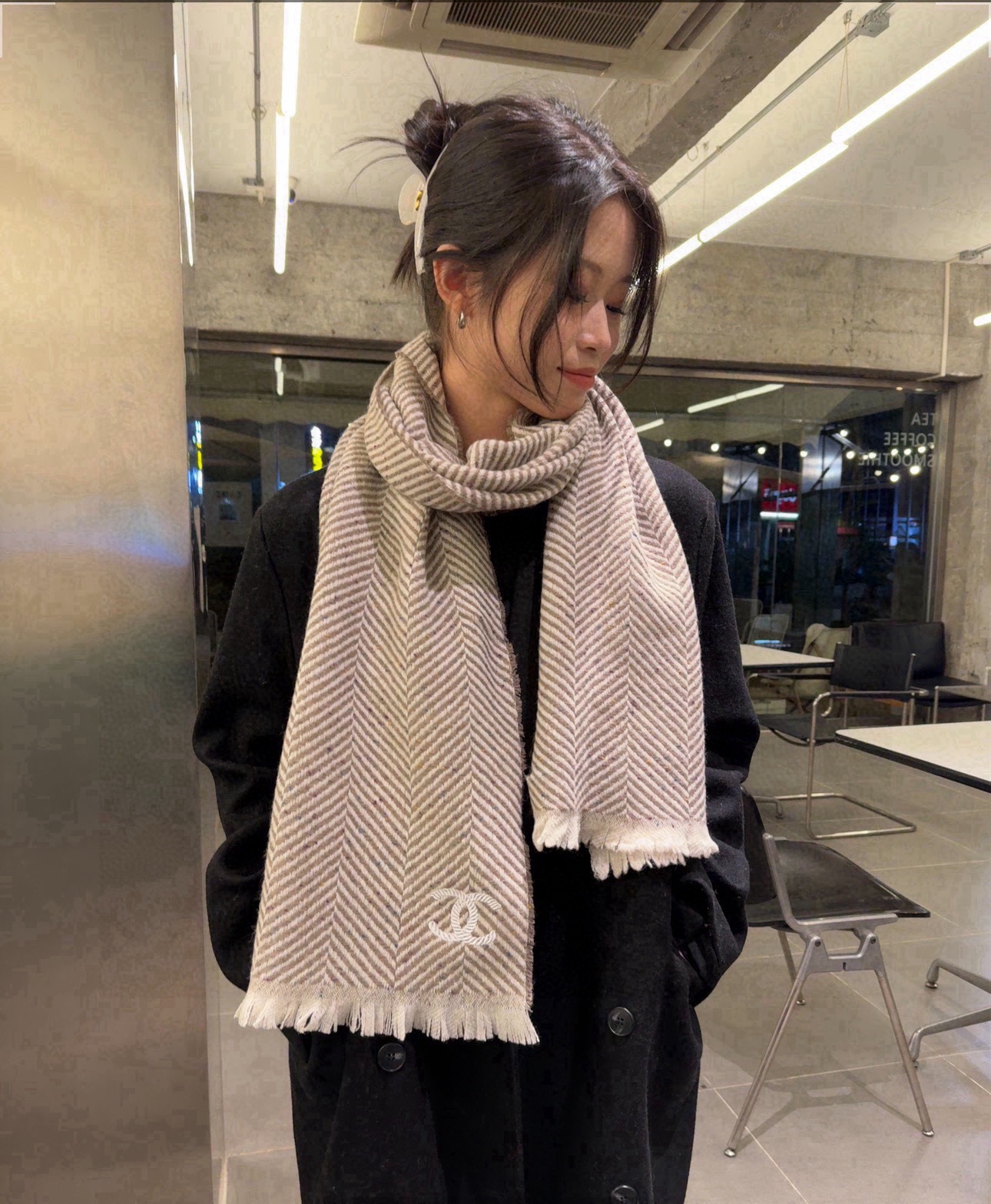 【CHANEL  シャネル 】スカーフ35*180CM  241209-BRAND OFF