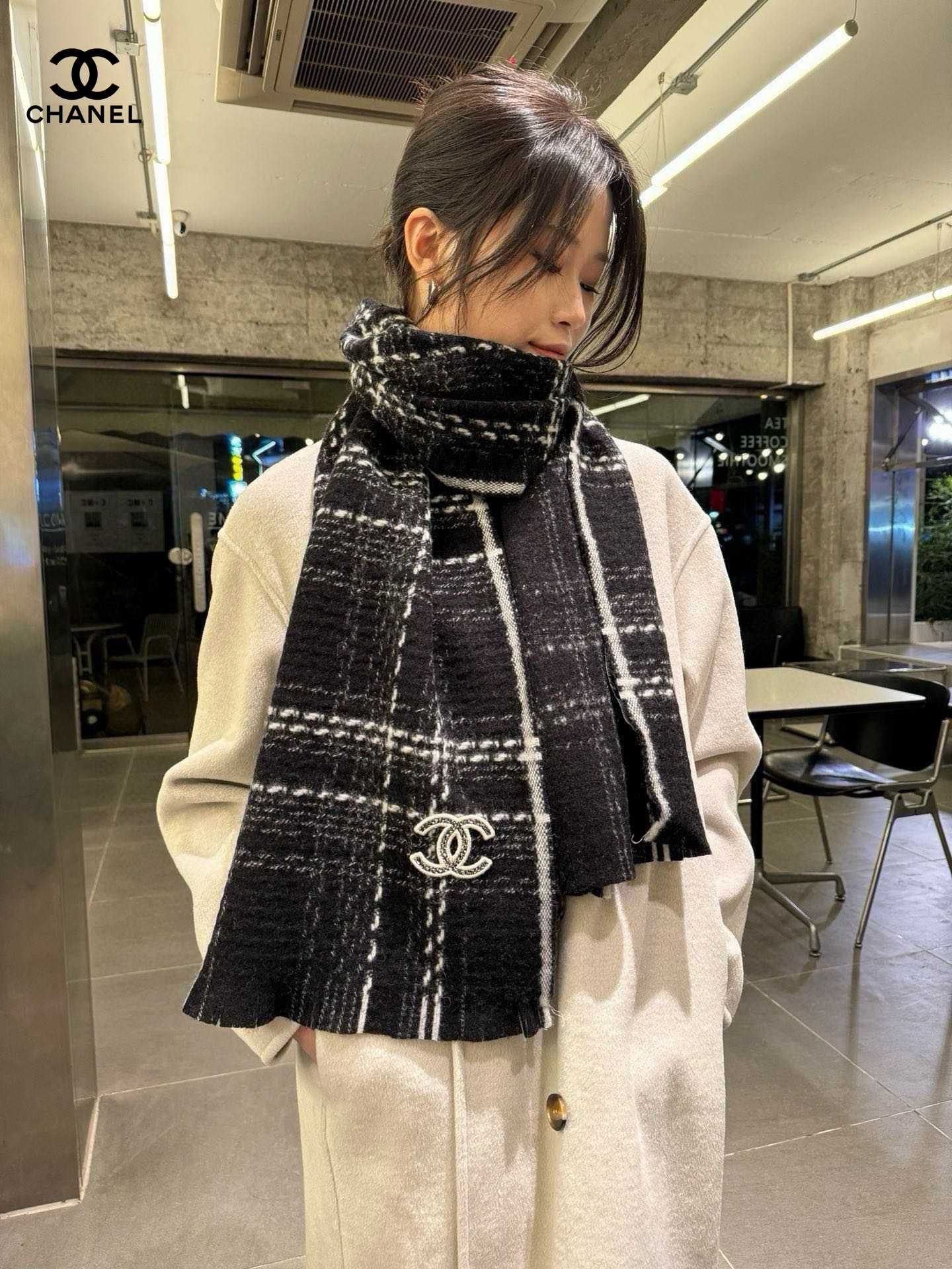 【CHANEL  シャネル 】スカーフ32*186CM  241209-BRAND OFF