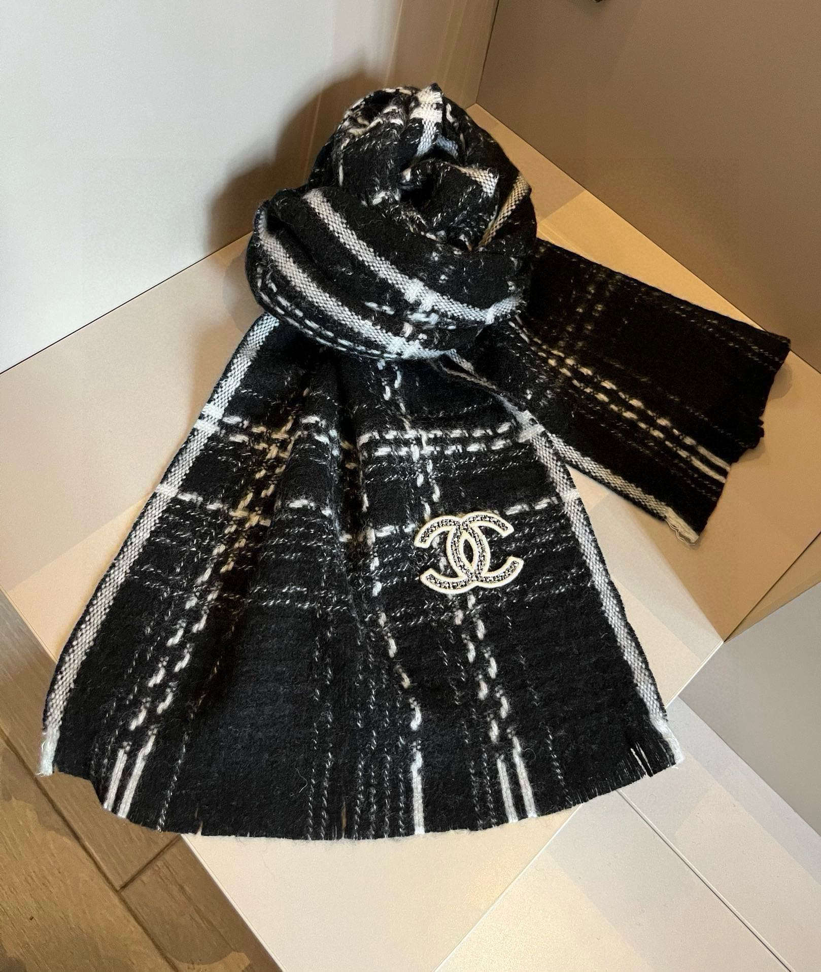 【CHANEL  シャネル 】スカーフ32*186CM  241209-BRAND OFF