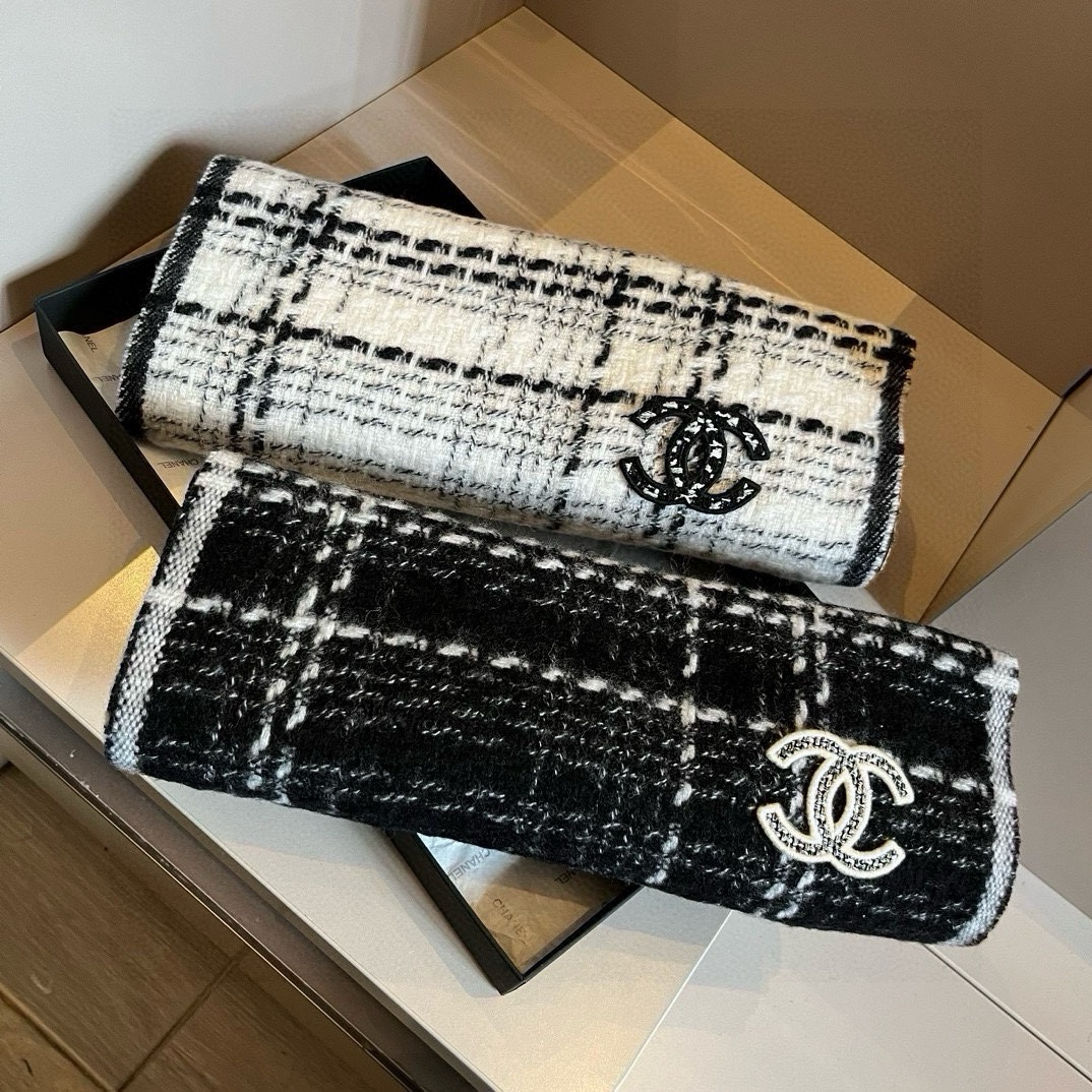 【CHANEL  シャネル 】スカーフ32*186CM  241209-BRAND OFF