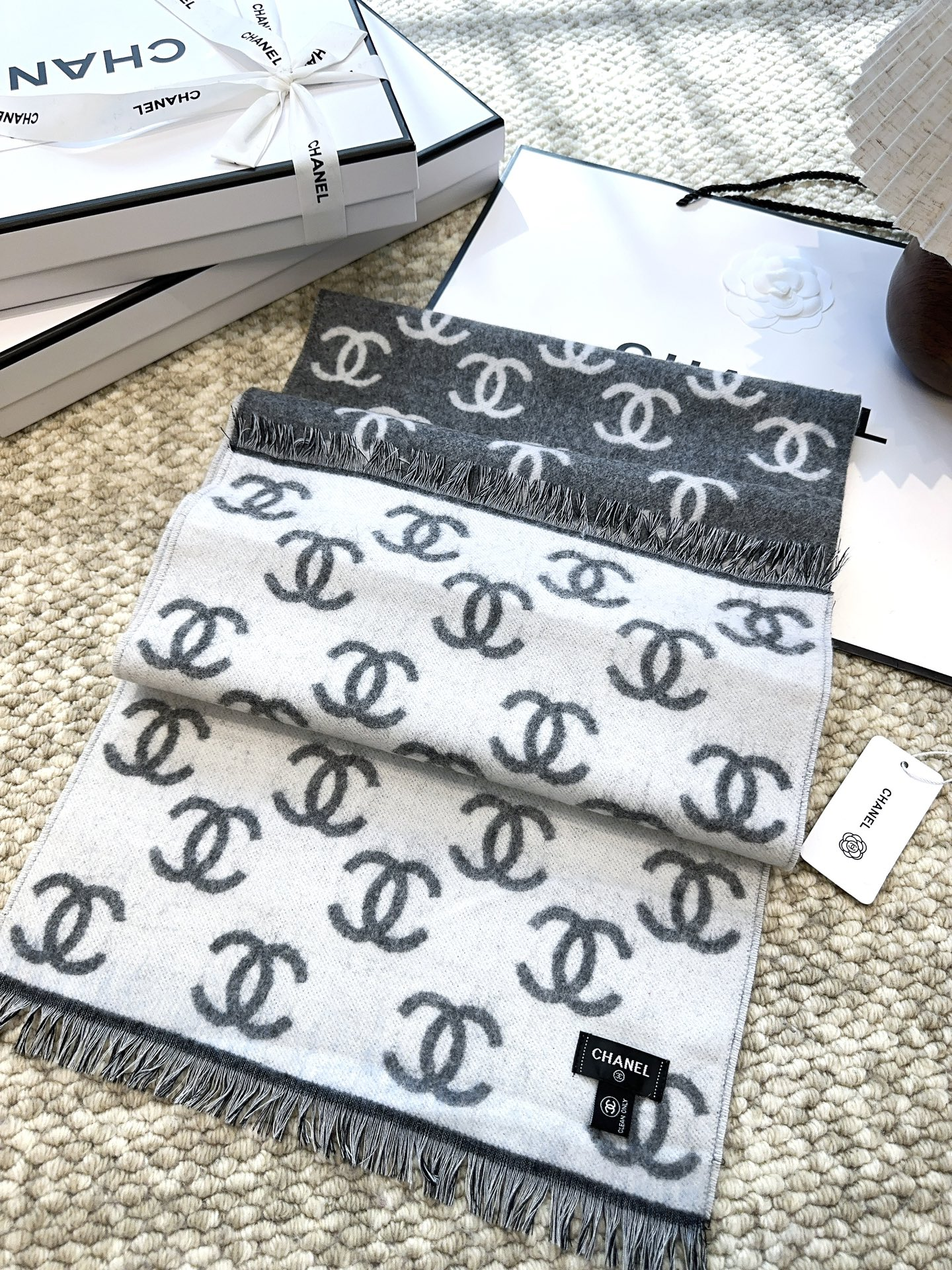 【CHANEL  シャネル 】スカーフ35*195CM  241209-BRAND OFF