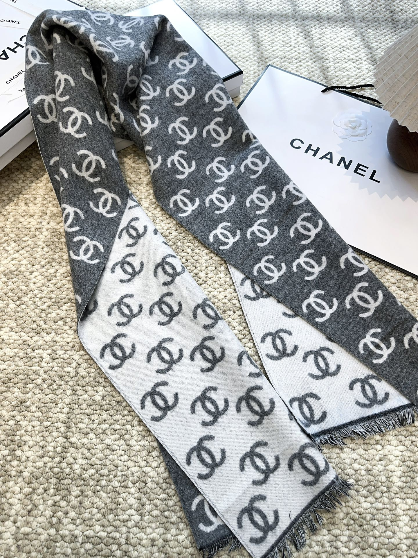 【CHANEL  シャネル 】スカーフ35*195CM  241209-BRAND OFF