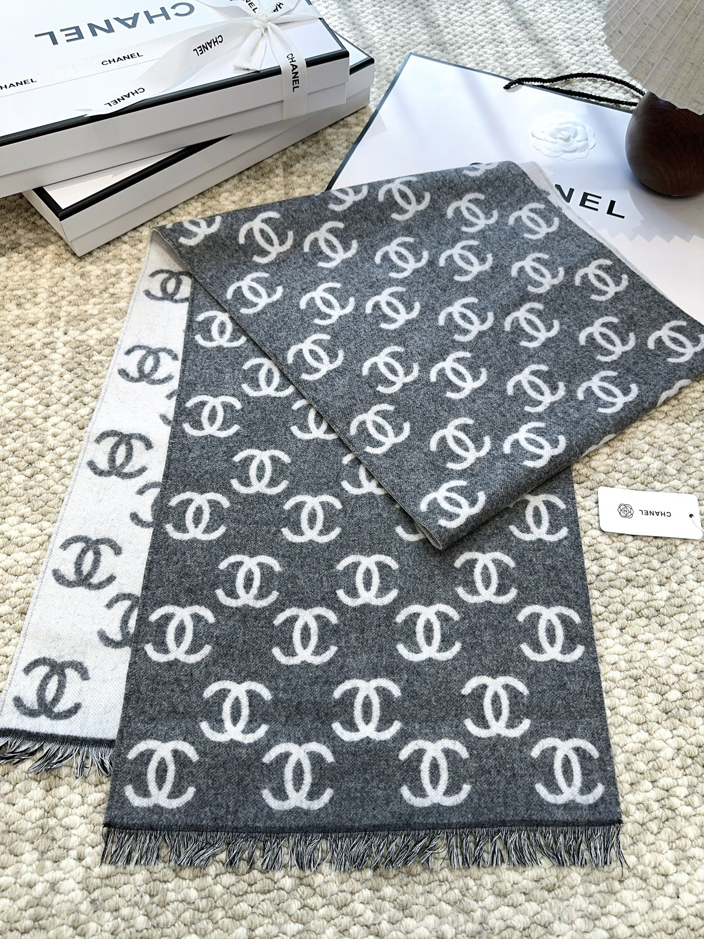 【CHANEL  シャネル 】スカーフ35*195CM  241209-BRAND OFF