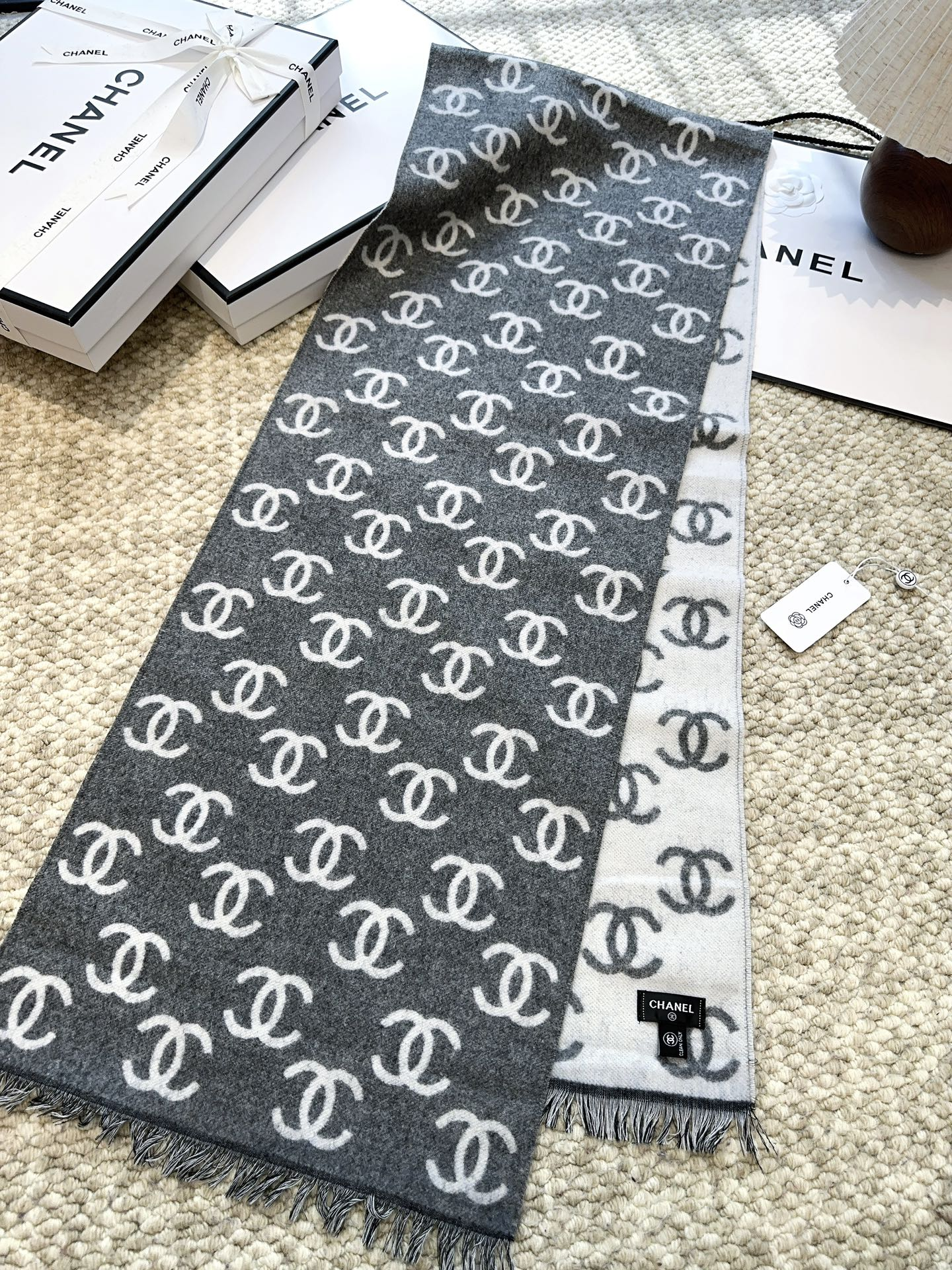 【CHANEL  シャネル 】スカーフ35*195CM  241209-BRAND OFF