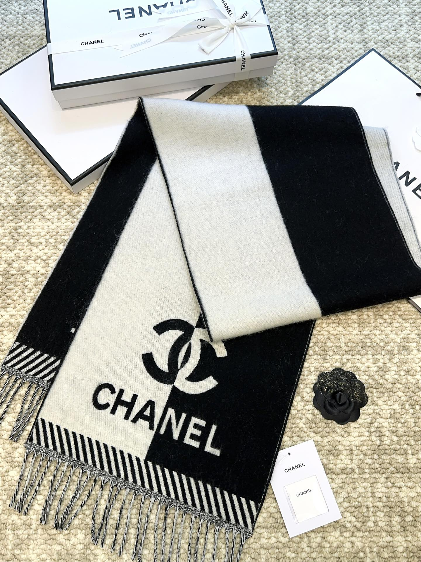 【2026】【CHANEL  シャネル 】スカーフ184*34CM  241209-BRAND OFF