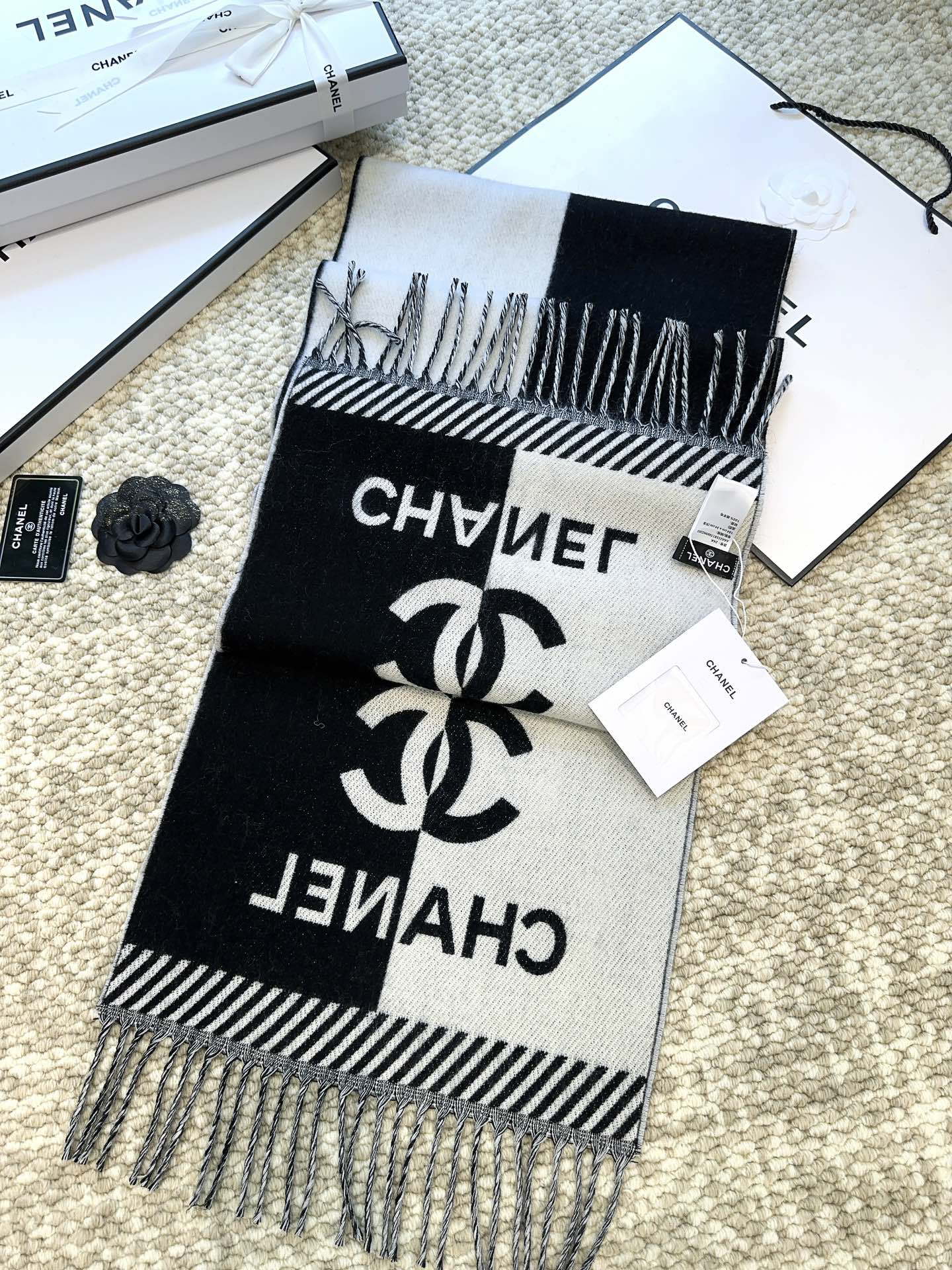 【2026】【CHANEL  シャネル 】スカーフ184*34CM  241209-BRAND OFF