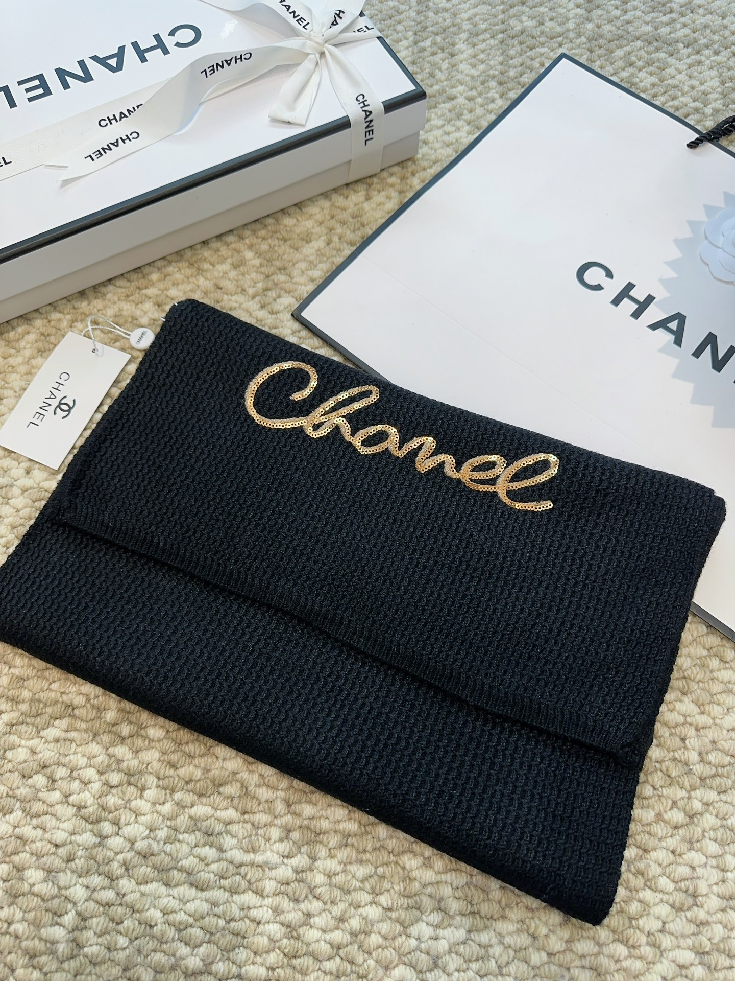 【CHANEL  シャネル 】スカーフ38*186CM  241209-BRAND OFF