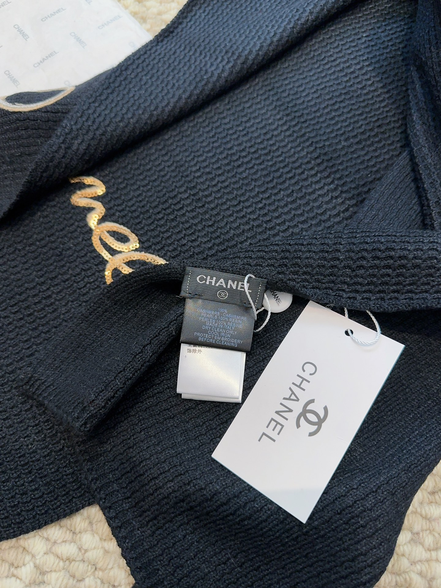 【CHANEL  シャネル 】スカーフ38*186CM  241209-BRAND OFF
