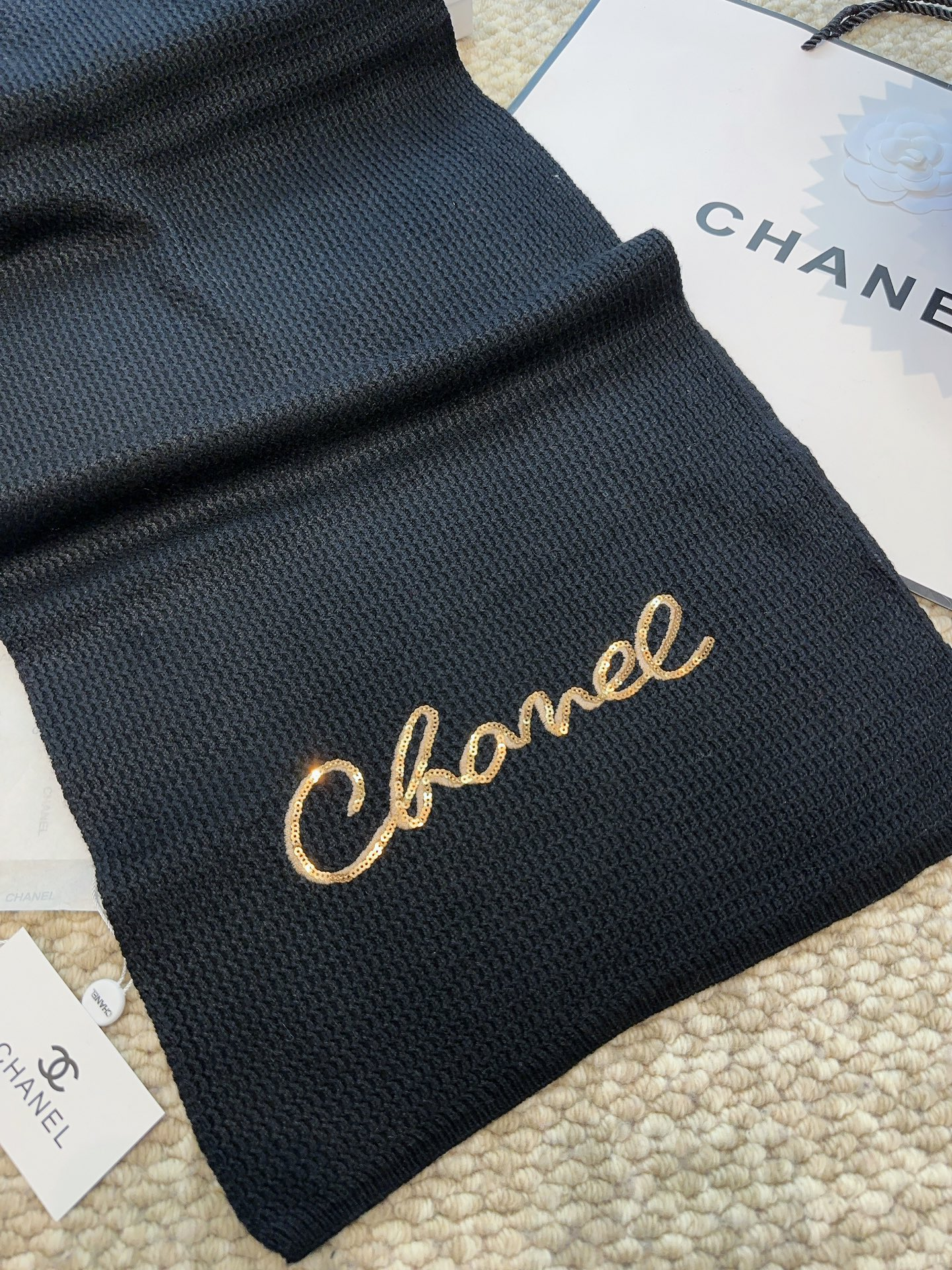 【CHANEL  シャネル 】スカーフ38*186CM  241209-BRAND OFF