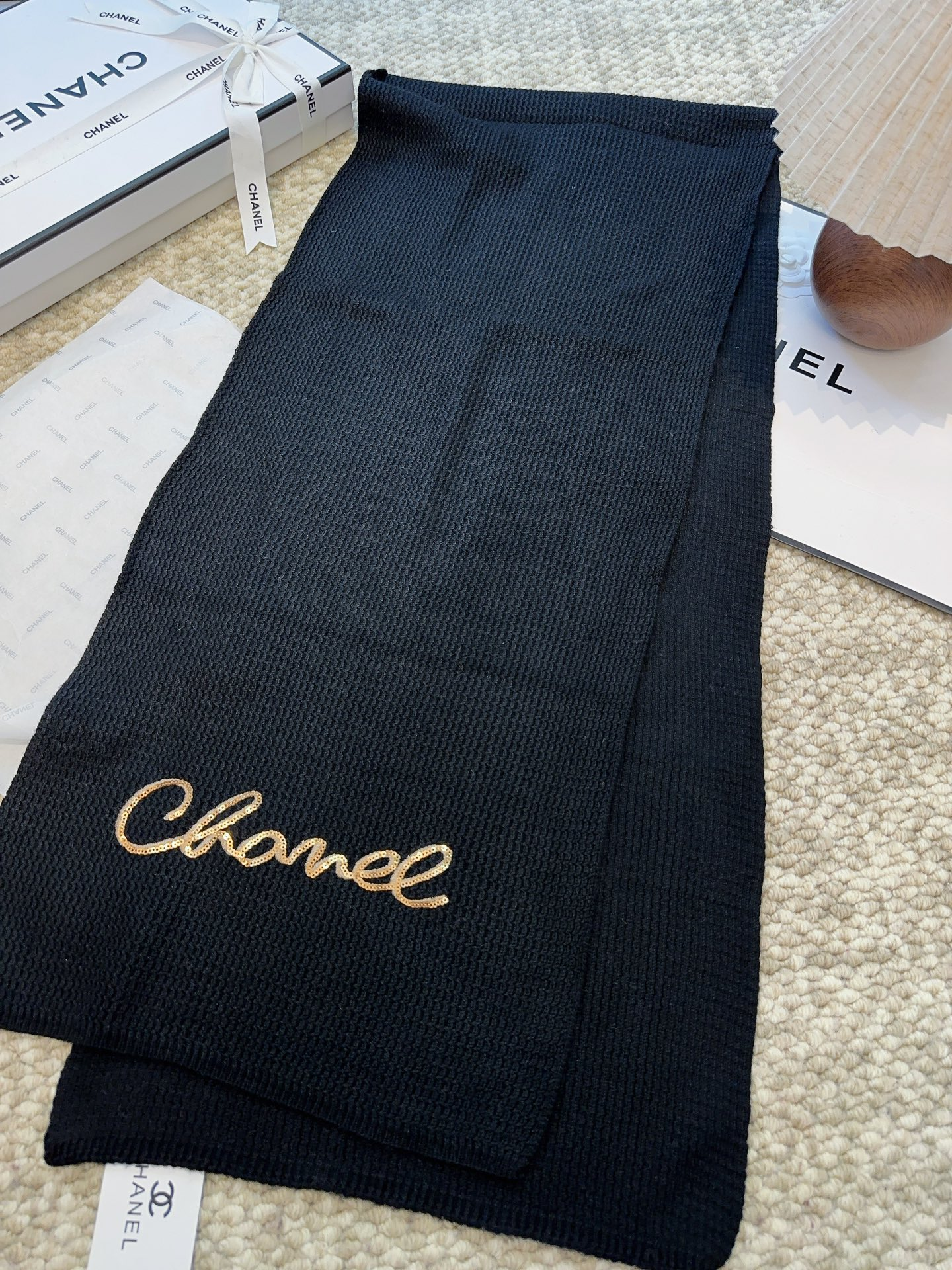【CHANEL  シャネル 】スカーフ38*186CM  241209-BRAND OFF