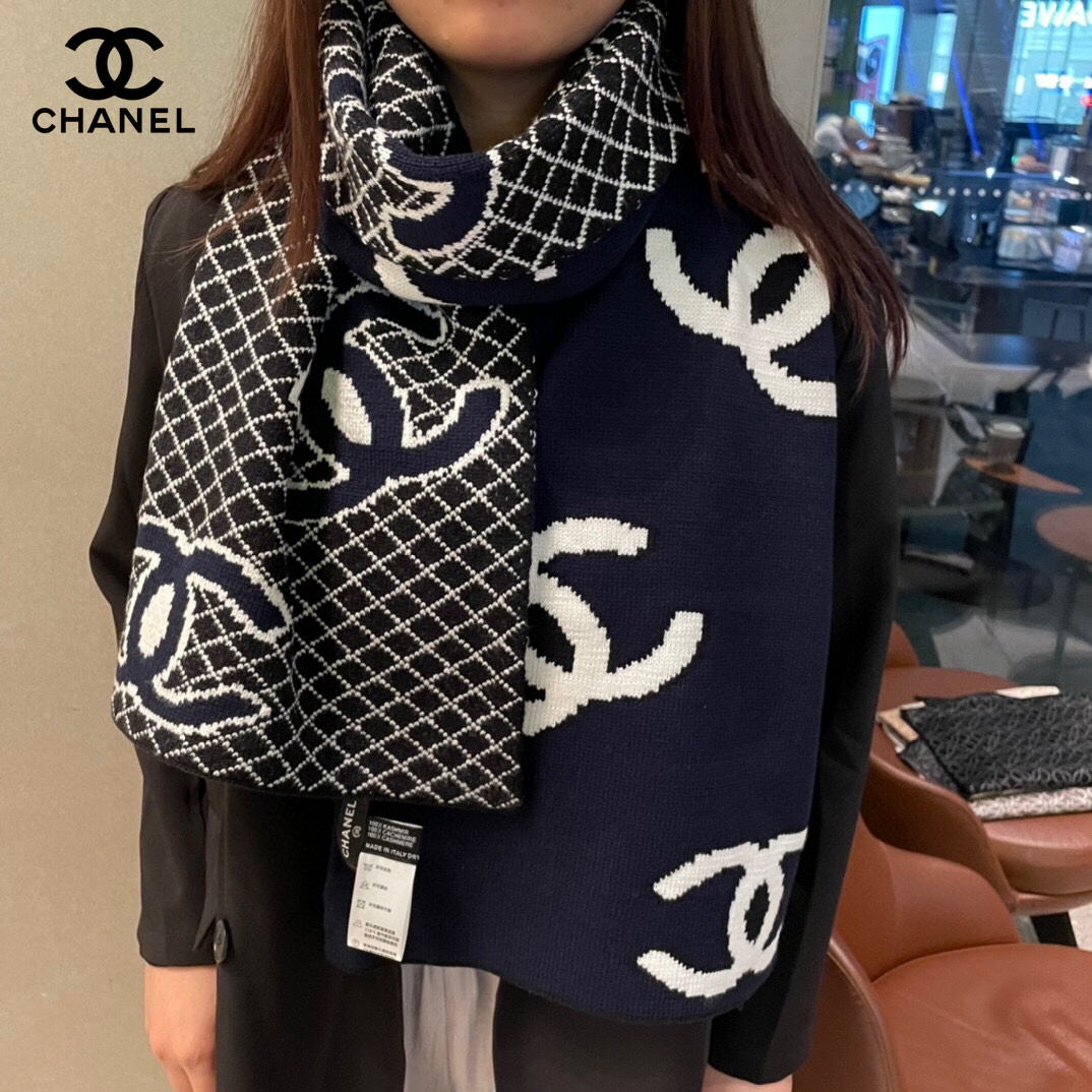 【CHANEL  シャネル 】スカーフ35*200CM  241209-BRAND OFF